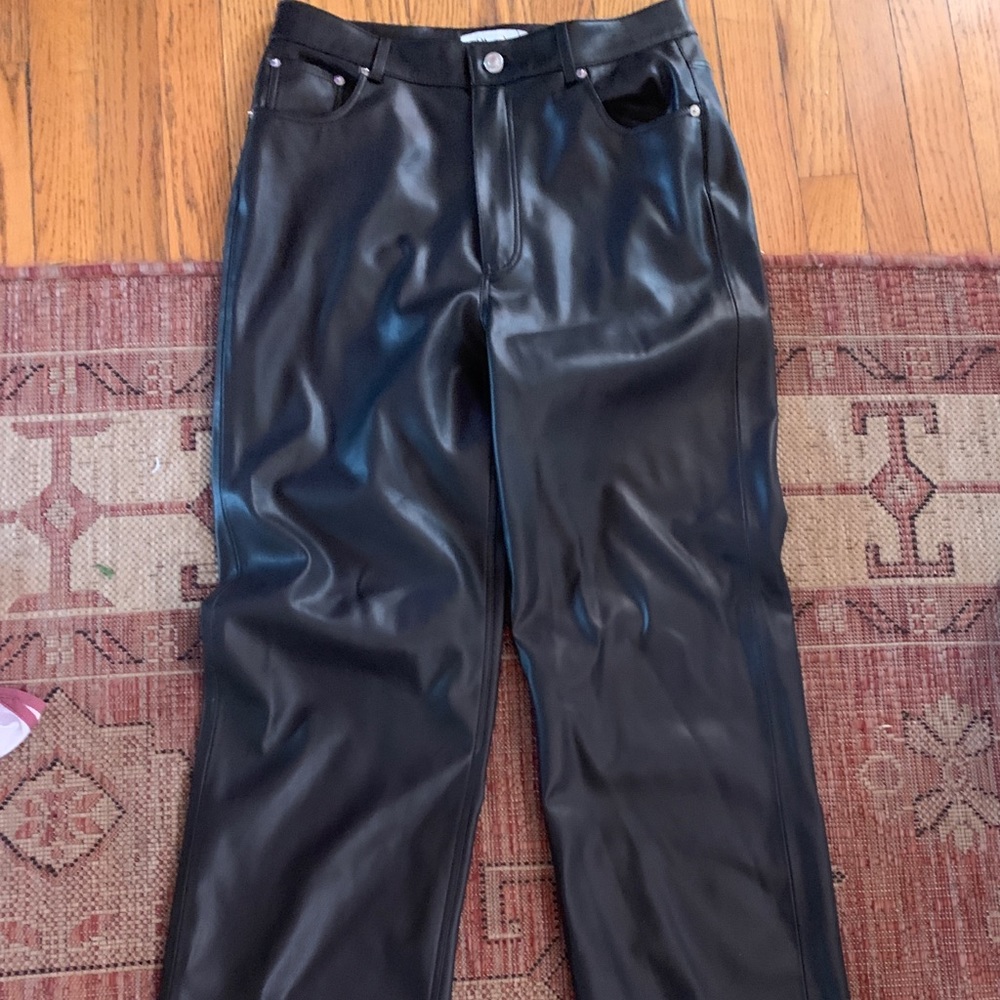 Zara size 10 faux leather pants